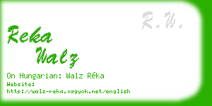 reka walz business card